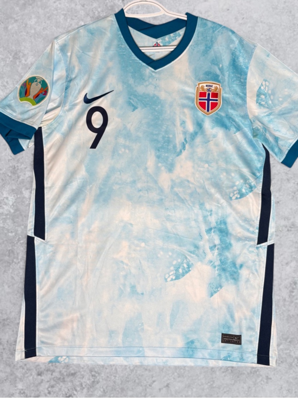 Nike Norway 2020/2021 Away Euro Qualifiers Soccer Jersey #9 Haaland Size XL